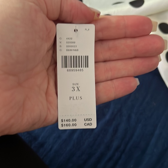 Sachin and Babin polka dot one shoulder blouse with statement bow on shoulder - Picture 3 of 3